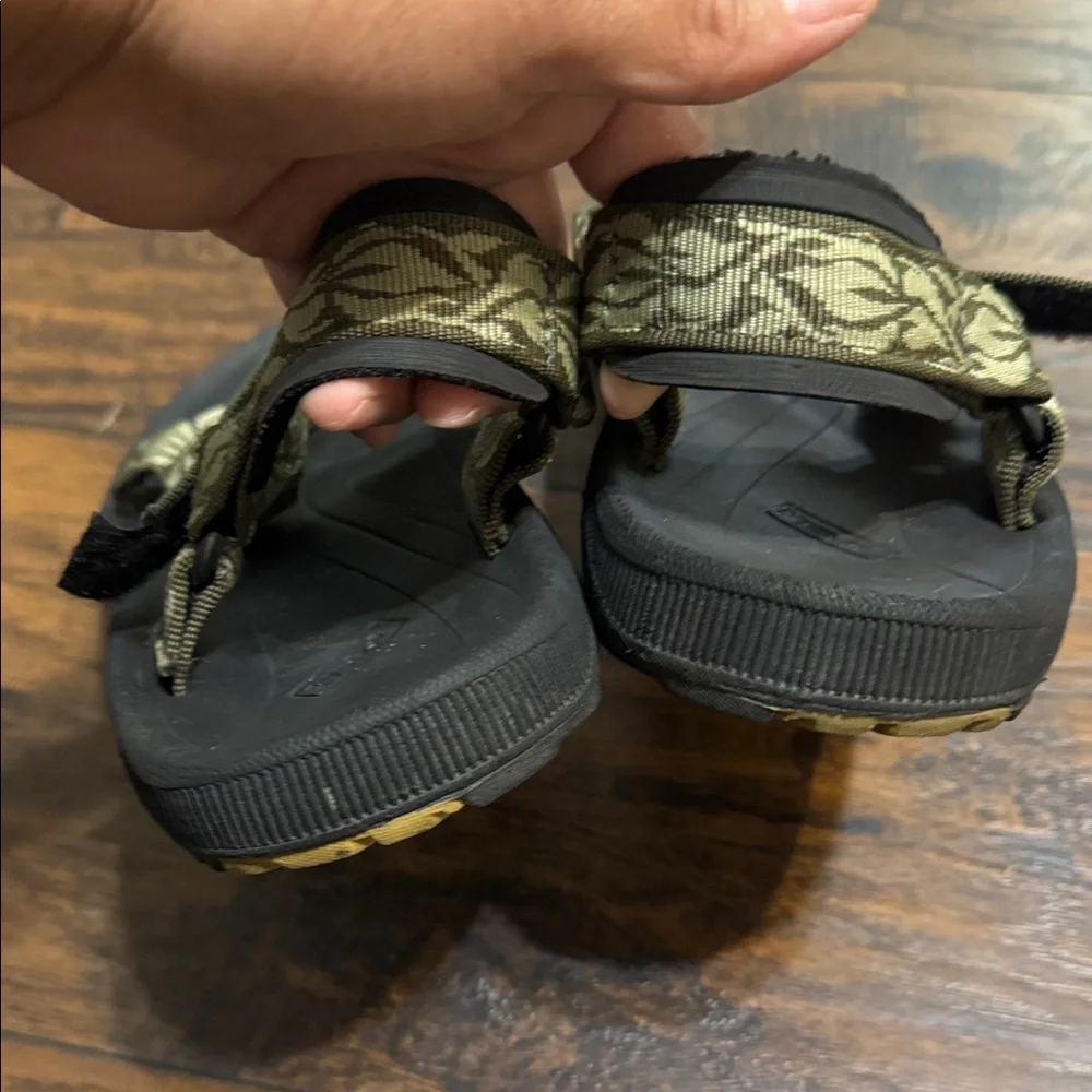 Teva Olive and Black Patterned Sandals